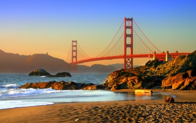 Baker Beach an der Golden Gate Bridge San Francisco (Chee-Onn Leong / stock.adobe.com)  lizenziertes Stockfoto 
Información sobre la licencia en 'Verificación de las fuentes de la imagen'